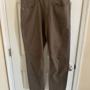 NWT Lucky Brand 121 Slim Straight Leg Jeans Mens 36x32 Brown Casual